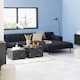 image 5 of Dice Square Coffee Table Set in Black Marble Effect