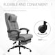 image 6 of Vinsetto Office Chair, Computer Chair with Adjustable Height, Head Pillow, Footrest for Home, Light Grey