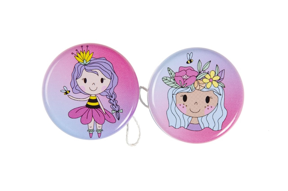image 1 of Pack of 12 Metal Yo-Yo Princess Theme Return Tops