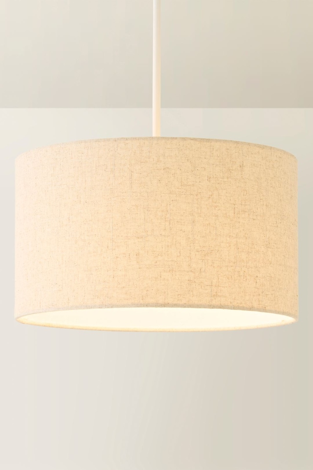 image 1 of ValueLights Reni Medium Fabric Linen Easy Fit Pendant Lamp Shade