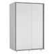 image 1 of URBNLIVING 2 Sliding Door Wardrobe 120cm Freestanding Unit | Multi | Grey Carcass + White Doors | 1