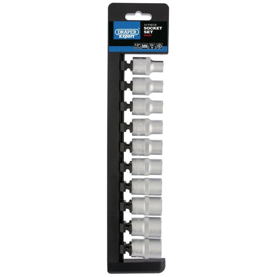 1/2" 6Pt 10Pc Socket Rail Set - 50236