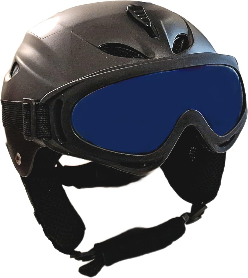 image 1 of Awe ABS Kids-Junior Ski-Snowboard Helmet Matt Black 52-55cm - Goggle Compatible