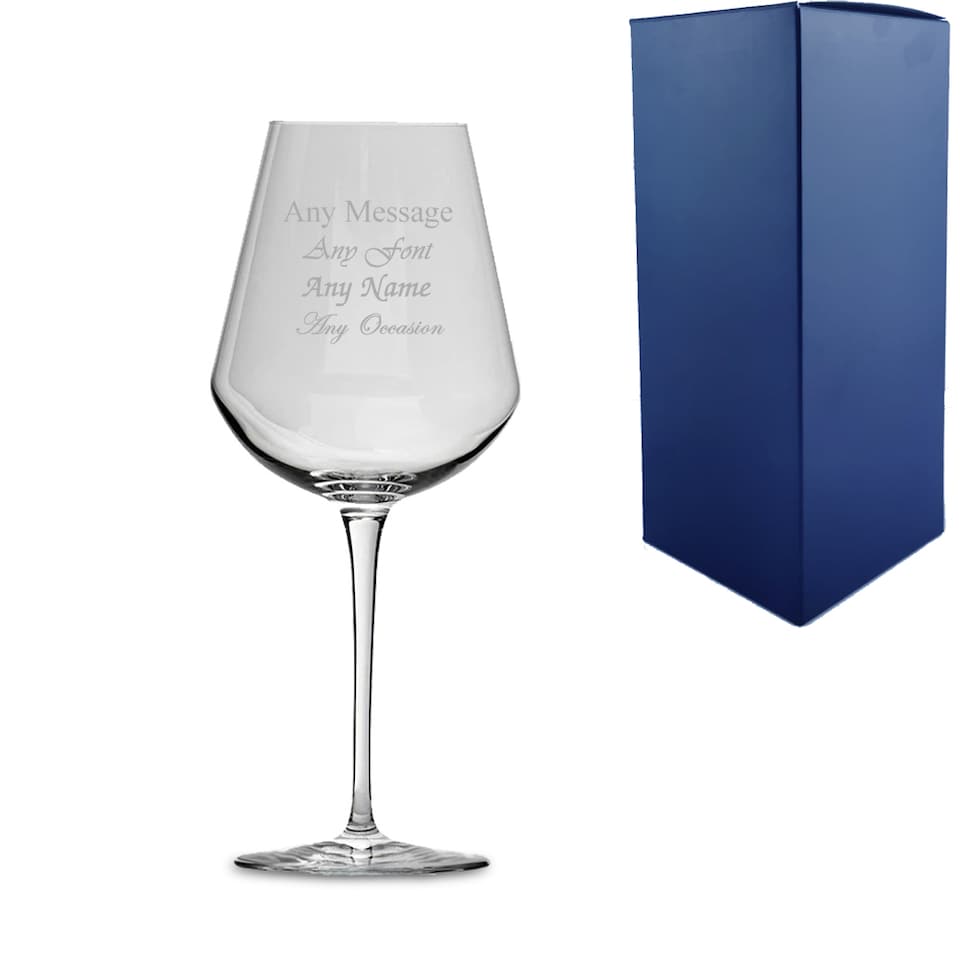 image 1 of Personalised Engraved 380ml Inalto Uno Wine Glass With Gift Box