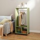image 6 of HOMCOM Open Wardrobe Clothes Rail Bedroom Clothes Storage Rod Shelves Green Green | One Size