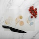image 2 of Blue, white, beige watercolor illustration & elements Designer Glass Chopping Board | Multi