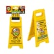 image 2 of Assorted Warning Yellow Plastic Standing Frame Sign
