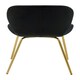image 4 of Interiors by Premier Black Velvet Dining Chair, Luxury Dining Chair, Modern Black Velvet Dining Chair with Gold Finished Legs