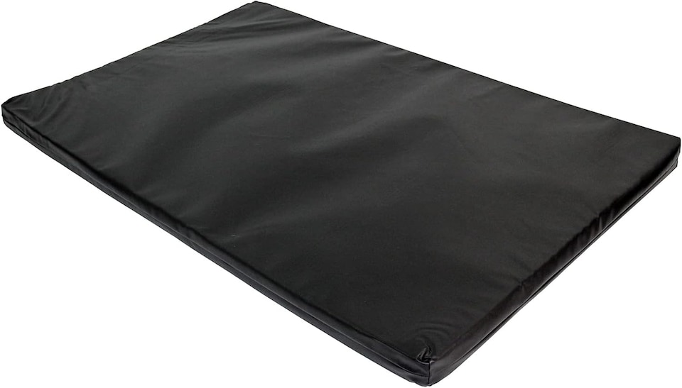 image 1 of Actiaspet Heavy Duty Waterproof Dog Crate Bed with Hard Wearing 1000D Polyester Faux Leather Outer (Black, XX Large)