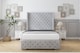 image 1 of Sloomy Arundel Silver Naples Bed Frame With Mattress With 50"  Upholstered Wingback Headboard 2'6 Small Single