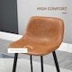 image 5 of HOMCOM Industrial Bar Stools Set of 2, Bar Chairs, Brown