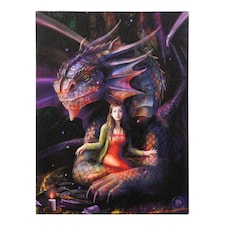 Anne Stokes Spirit Dragon Canvas Plaque - Multicoloured - 25cm x 19cm