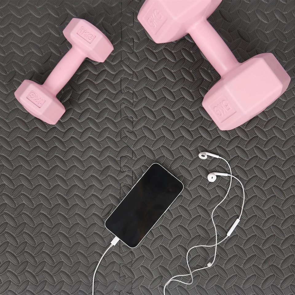 image 1 of Harbour Housewares Interlocking Gym Flooring Mats - 60 x 60cm - Pack of 12