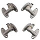 image 1 of 4 Pack Left & Right Self Aligning Ball Joint Hinge Heavy Duty Locker Door Hatch Silver