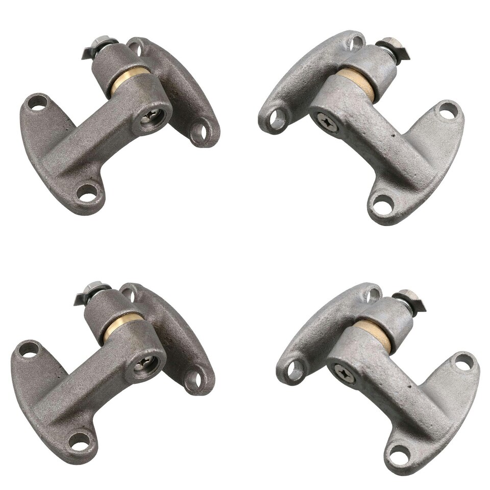 image 1 of 4 Pack Left & Right Self Aligning Ball Joint Hinge Heavy Duty Locker Door Hatch Silver