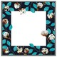 image 4 of Watercolour blue leaf frame (Picture Frame) White | XL
