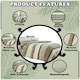 image 2 of VELVETIO Hudson Printed Duvet Cover Set Reversible Polycotton Easy Care Beddings Cream | Natural | King