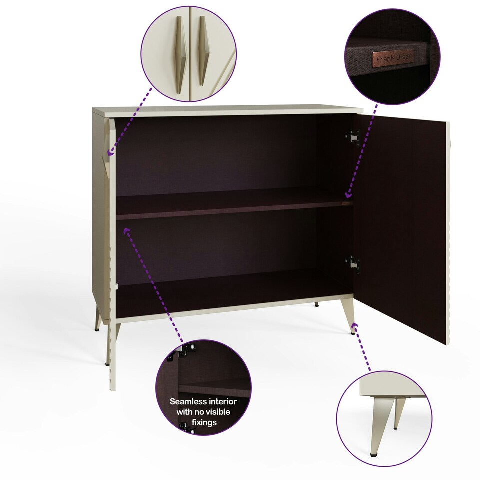 image 1 of Frank Olsen Ava Tall Sideboard White | White