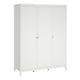 image 10 of Madrid 3 Piece Bundle, Bedside, Chest and 3 Door Wardrobe in White