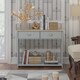 image 1 of Westbury Farmhouse 2 Drawer Hallway Console Table - Matt Grey & Light Oak Grey