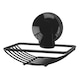 image 5 of Showerdrape Suctionloc Black Suction Wall Mounted Soap Basket with Mounting Discs | Black | 1