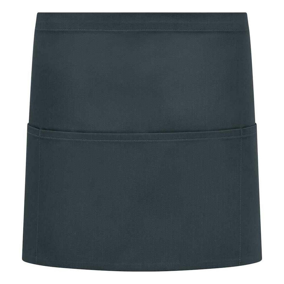 image 1 of Brand Lab Unisex Adult Organic Front Pocket Short Apron - Charcoal - One Size
