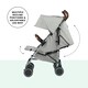 image 4 of Discovery Prime Pushchair - 6 Months to 22kg (Approx. 4 Years*), Lightweight & Compact, UPF 50+ Hood, Buggy Organiser, Storage Bag & Rain Cover (Silver/Grey)