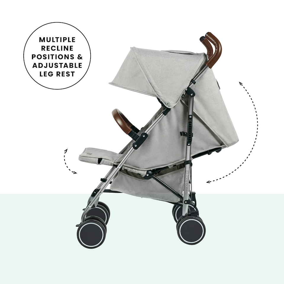 image 1 of Discovery Prime Pushchair - 6 Months to 22kg (Approx. 4 Years*), Lightweight & Compact, UPF 50+ Hood, Buggy Organiser, Storage Bag & Rain Cover (Silver/Grey)