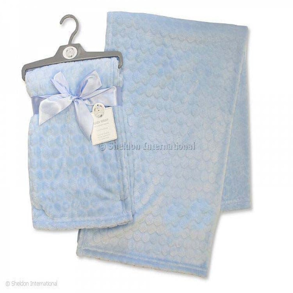 image 1 of Sheldon Baby Wrap Star Embossed Cream