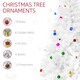 image 4 of HOMCOM 6ft Snow Artificial Christmas Tree w/ Metal Stand Decorations Home White