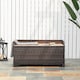 image 7 of Outsunny PE Rattan Outdoor Storage Bench, Aluminium Garden Bench with Storage Underneath with Zipped Inner Lining, Rods for Deck, Mixed Brown