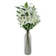 image 8 of 50cm Smoke Grey Diamond Tall Glass Vase | Grey | 50