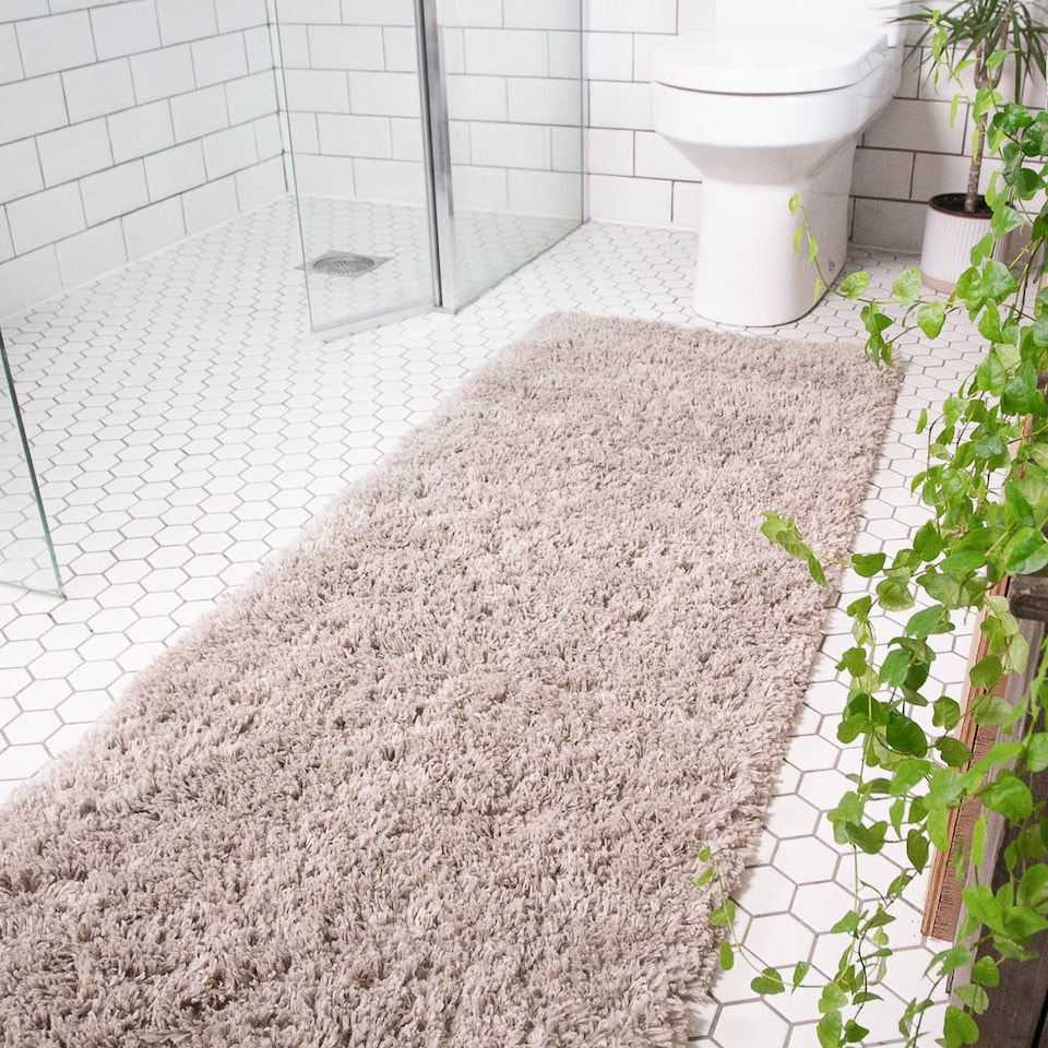 image 1 of KUKOON Beige Soft Shaggy Rug Cream Fluffy Deep Pile Warm Bedroom Carpet Runner Mat 120cm x 170cm