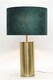 image 2 of Pagazzi Ziva Large Gold Touch Table Lamp Dark Green