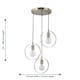image 6 of First Choice Lighting Hailey Brushed Gold Cluster 3 Light Gold
