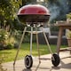 image 8 of Garden Vida Memphis Freestanding Lightweight Portable Kettle BBQ Grill - Black & Red