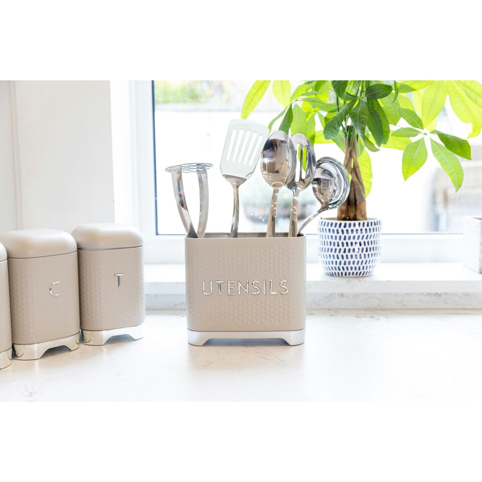 image 1 of Lovello Utensil Holder Cream Textured