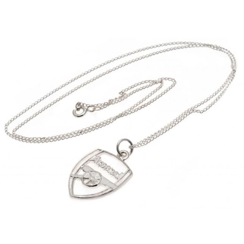 Arsenal FC Stainless Steel Crest Necklace & Pendant - Silver - One Size