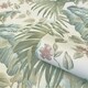 image 3 of Belgravia Retreat Leaf Textured Wallpaper - Green/Beige - 10m x 53cm Green