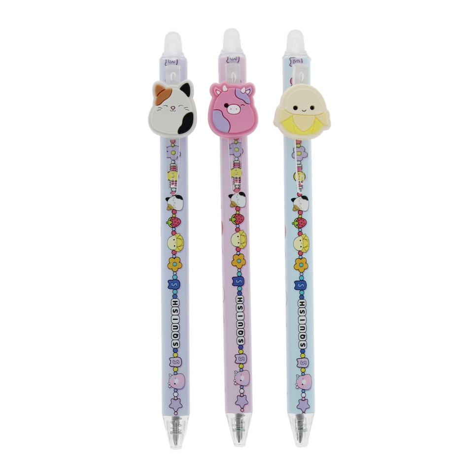 image 1 of Squishmallows Erasable Gel Pens - Set of 3