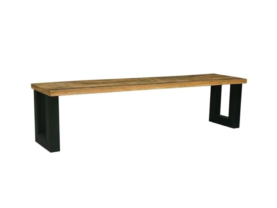 image 1 of Induse Bench - Mango Wood/Iron - L44 x W140 x H45 cm - Mango PP Saw Finish | Brown