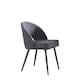 image 1 of Set of 2 Messina Fabric Dining Chairs - Dark Grey