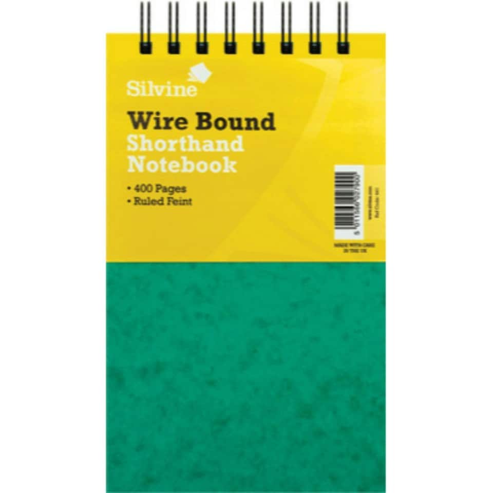 image 1 of Silvine Shorthand Twin Wire Notepad 400 Pages
