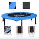 image 3 of HOMCOM Dia. 96cm Fitness Trampoline Exercise, Max Load 100 KG, Blue Black