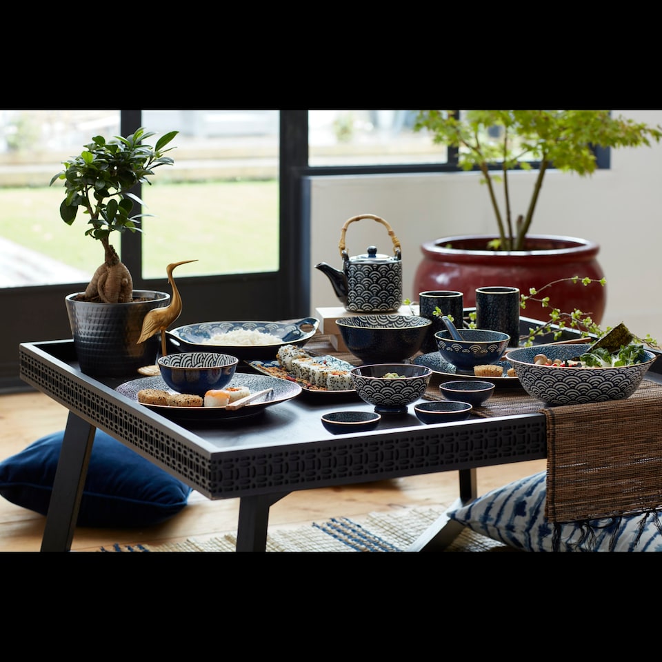 image 1 of Mikasa Satori Porcelain Miso Serve Bowls 11.5cm | Blue