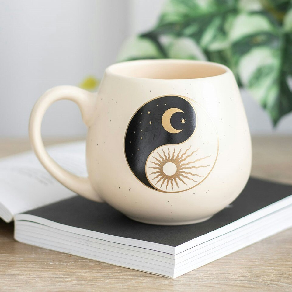 image 1 of Ceramic Yin Yang Rounded Mug