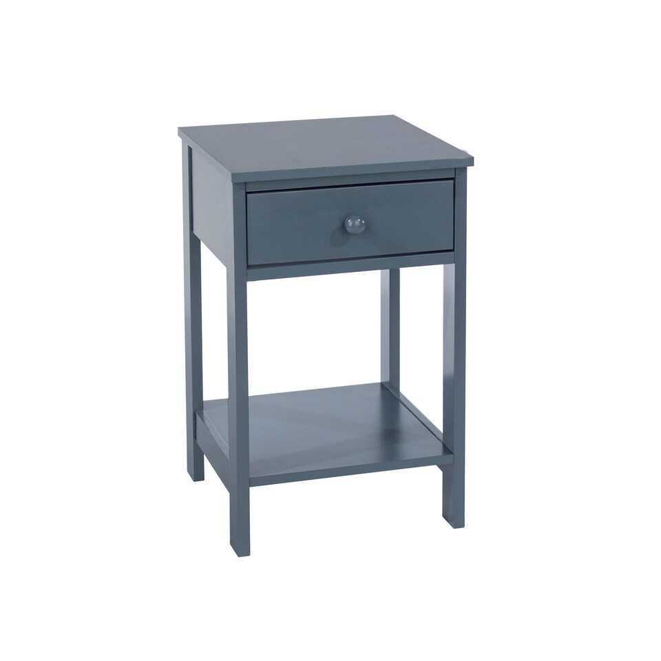 image 1 of Options 1 Drawer Petite Bedside Cabinet - Shaker-Style Nightstand for Bedrooms | Blue | Blue | 1