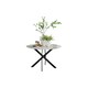 image 1 of Furniturebox Novara 120cm White Marble Effect Black Leg Table