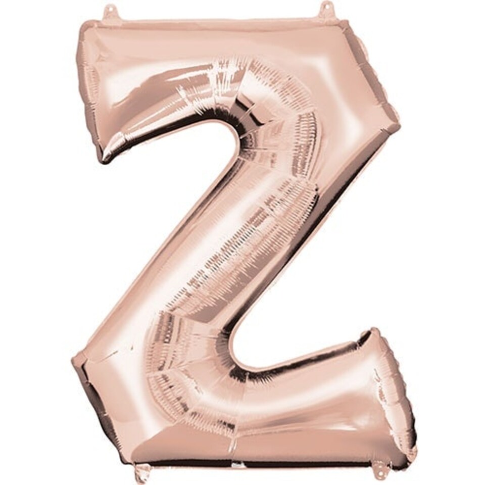 Rose Gold Letter Z Air Fill Foil Balloon 40cm / 16 in
