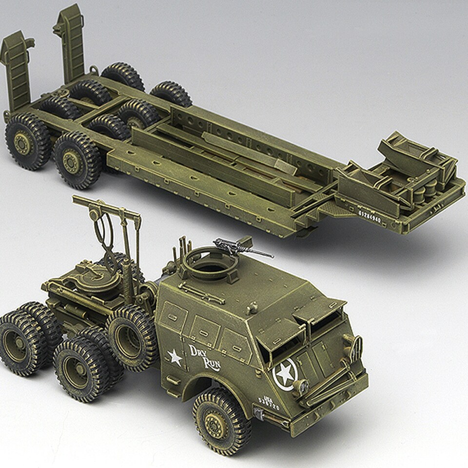 image 1 of Academy U.S. Tank Transporter Dragon Wagon Model Kit Scale 1-72